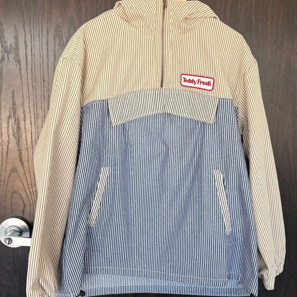 Teddy Fresh Other - Teddy Fresh  Stripe Twill Canvas Anorak Jacket